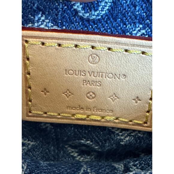 Louis Vuitton Croissant Handbag Monogram Denim MM Blue 37803 - Picture 5 of 15